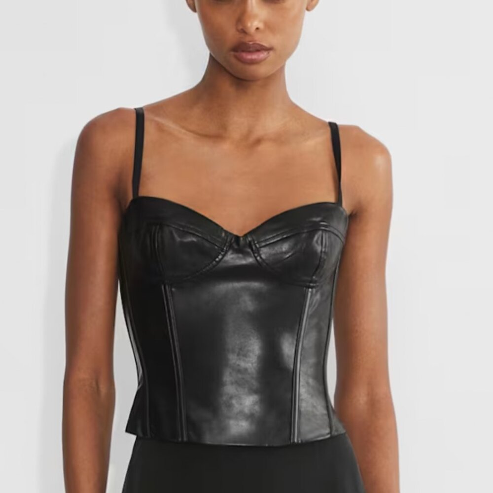 Aritzia - Dazzle Bustier - UnReal Leather - Sz. 8